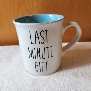 Funny "Last Minute Gift" Printed On 2 Sides Coffee Mug, New Without Tags